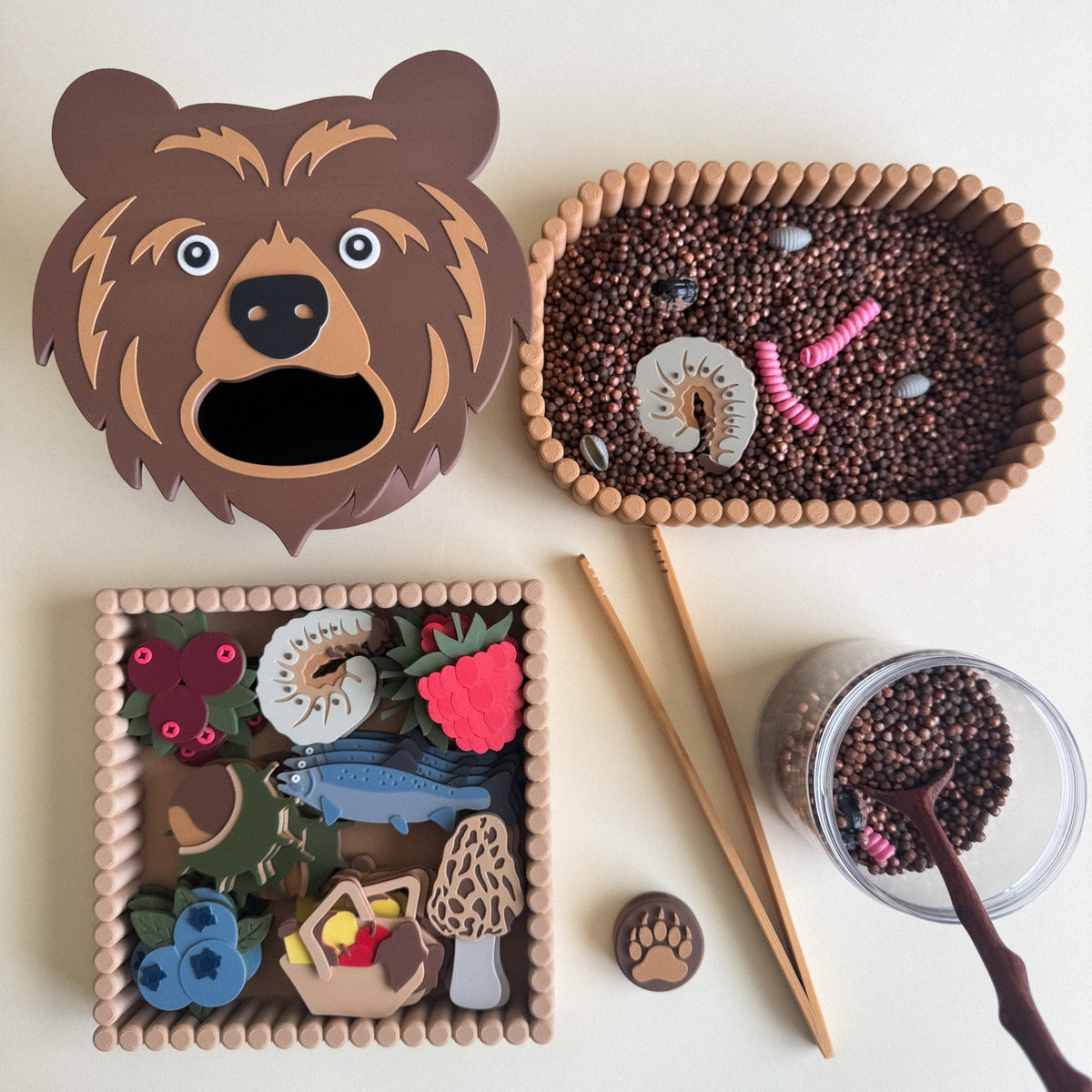 Feed the Hungry Bear - Ready to 3D Print STL and 3MF Digital Download