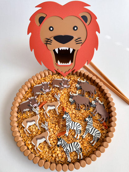 Feed the Hungry Lion Sensory Adventure by WooBeWee