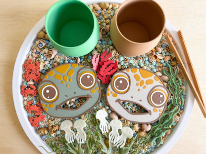 Feed the Sea Turtle: An Ocean Sensory Play Adventure with 20 pcs Delicious Feast