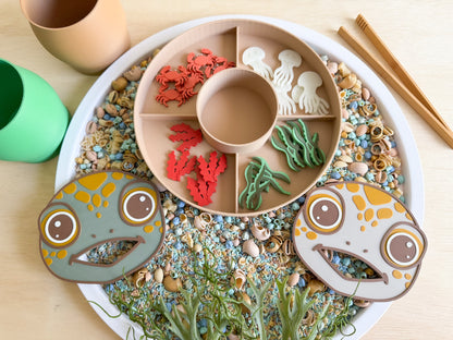 Feed the Sea Turtle: An Ocean Sensory Play Adventure with 20 pcs Delicious Feast
