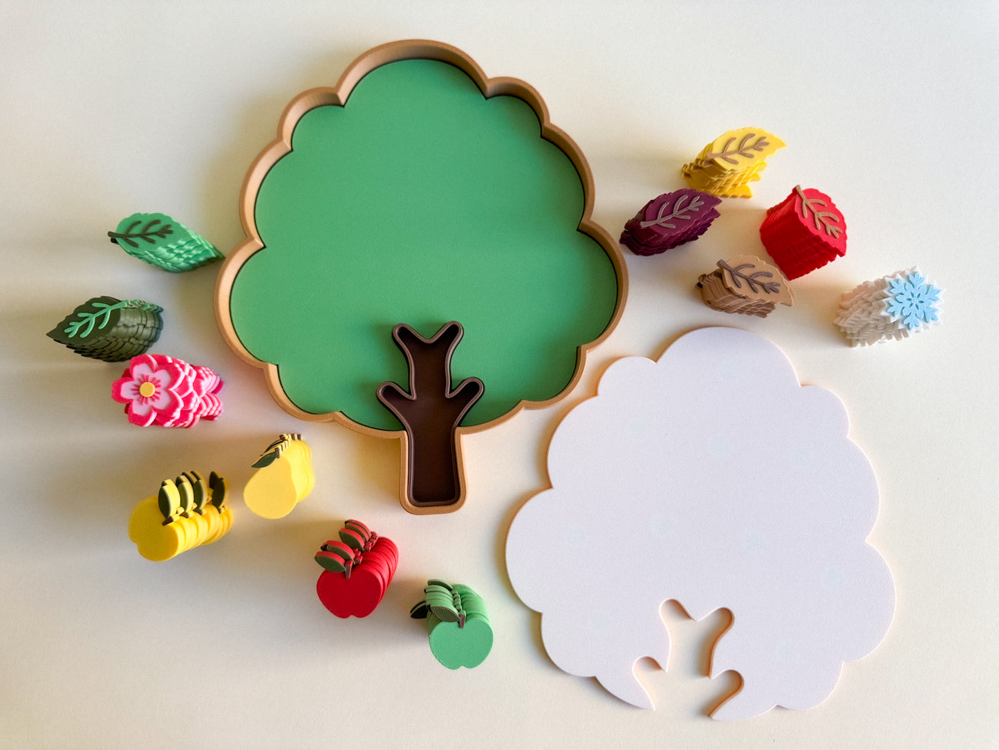 Magnetic 4-Season Discovery Tree, 3D-printed