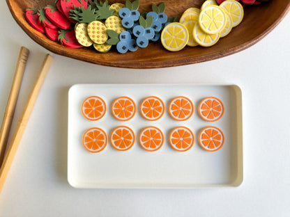 Fruit-themed Math Counters
