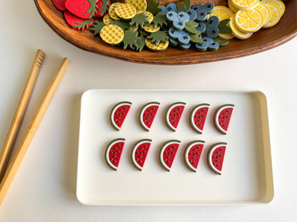 Fruit-themed Math Counters