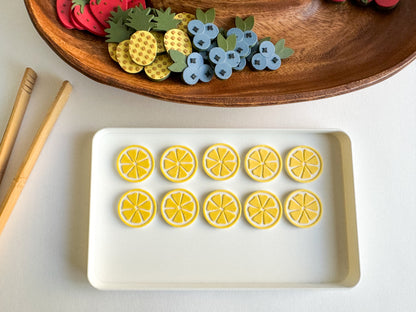 Fruit-themed Math Counters
