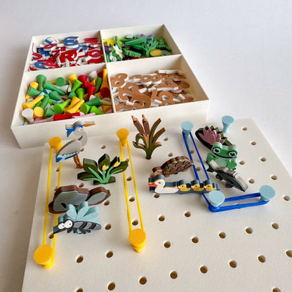 2-in-1 Geoboard designed for creative learning, building, and play by WooBeWee