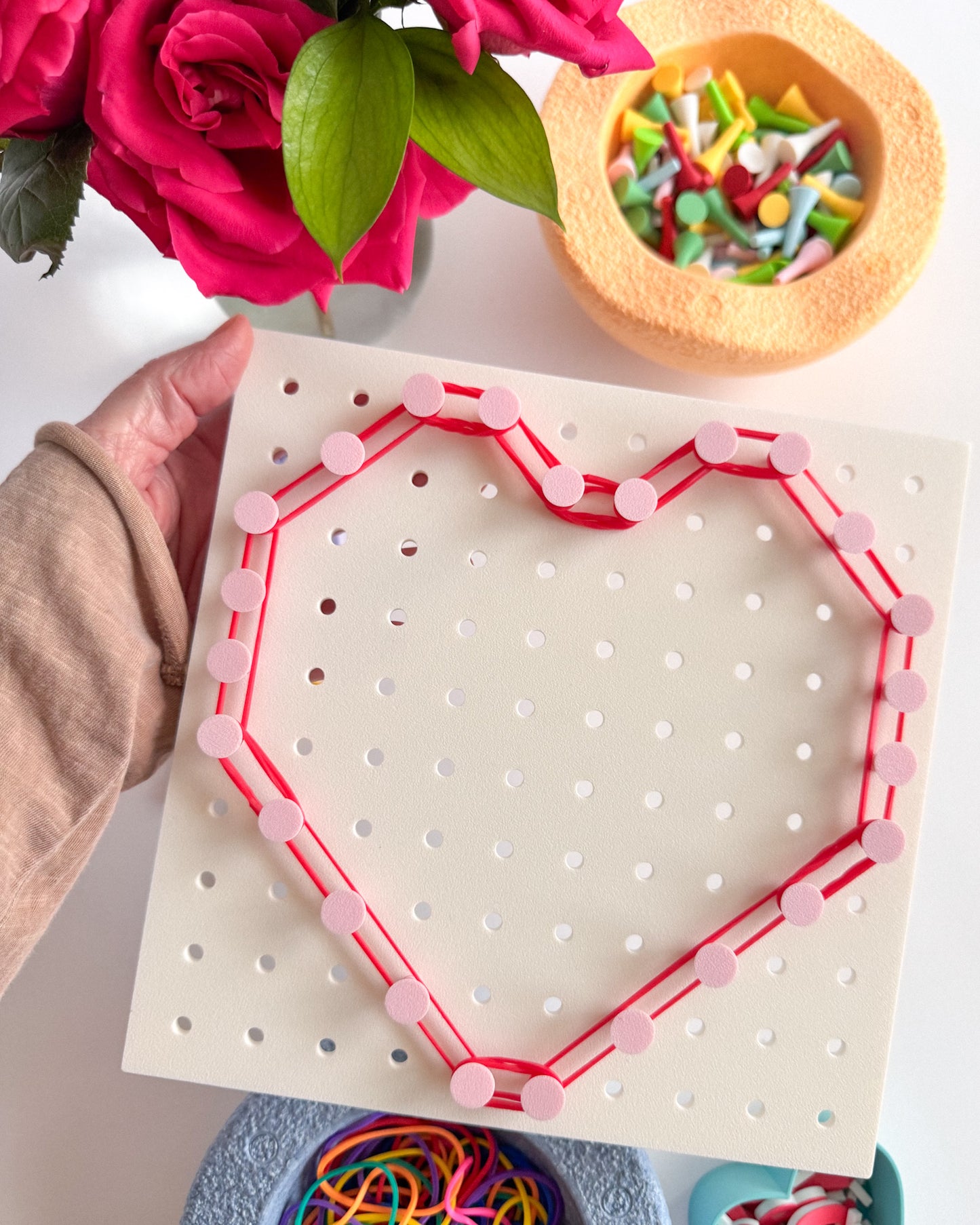 2-in-1 Geoboard designed for creative learning, building, and play by WooBeWee