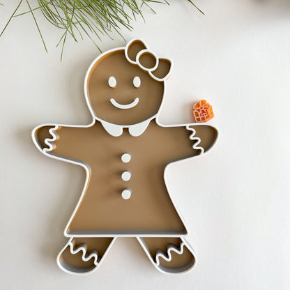Gingerbread Man and Girl Bio Sensory Tray