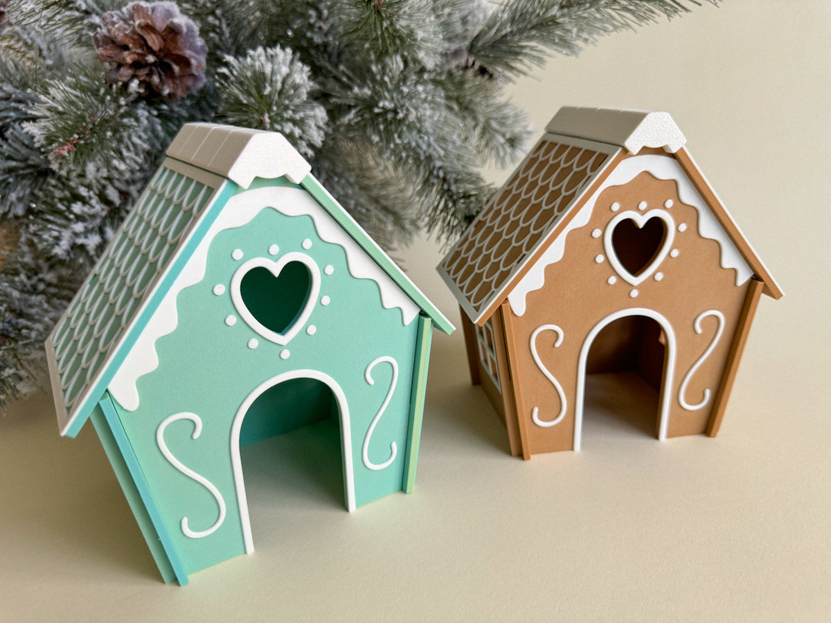 Joyful Gingerbread House (3D-printed)