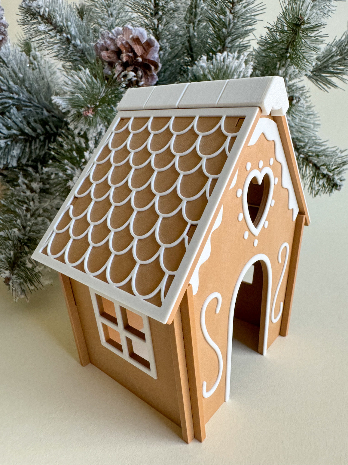 Joyful Gingerbread House (3D-printed)