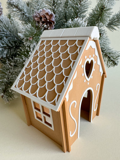 Joyful Gingerbread House (3D-printed)