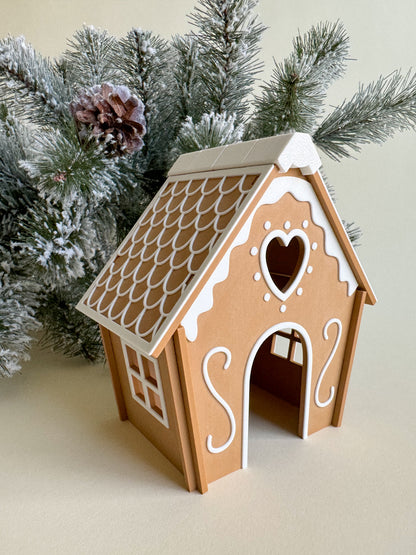 Joyful Gingerbread House (3D-printed)