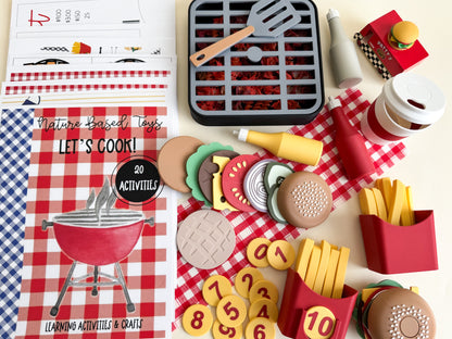 Little Chef’s Burger Bar, Sensory Play Collection, 3D-Printed with Hidden Magnets