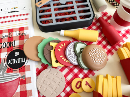 Little Chef’s Burger Bar, Sensory Play Collection, 3D-Printed with Hidden Magnets