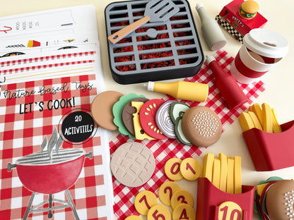 Little Chef’s Burger Bar, Sensory Play Collection, 3D-Printed with Hidden Magnets