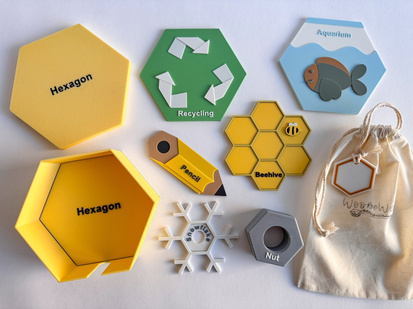 Hexagon Shape Box, Basic Shapes Learning Collection by WooBeWee™