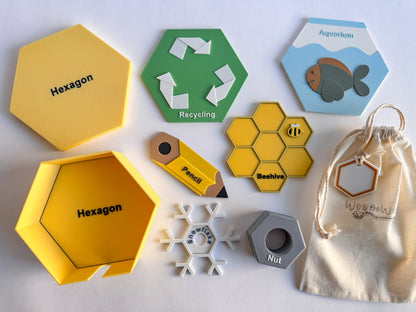 Hexagon Shape Box, Basic Shapes Learning Collection by WooBeWee™