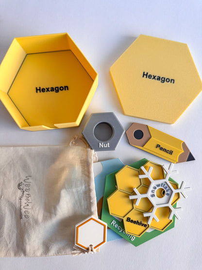 Hexagon Shape Box, Basic Shapes Learning Collection by WooBeWee™