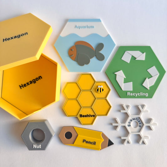 Hexagon Shape Box, Basic Shapes Learning Collection by WooBeWee™