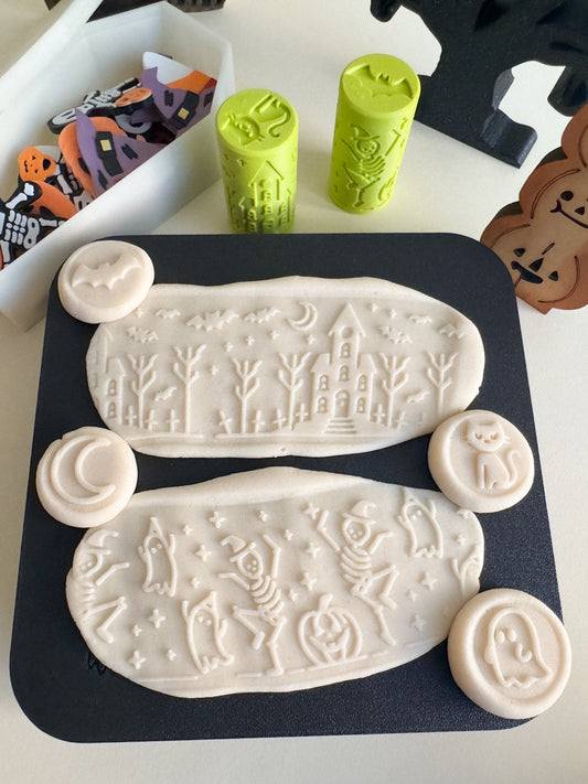 Halloween-themed Playdough Rollers by inniko