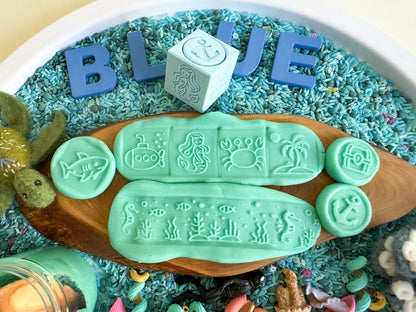 Ocean-Themed 2-in-1 Cube with Roller – A Twist on Classic Dough Play - by inniko