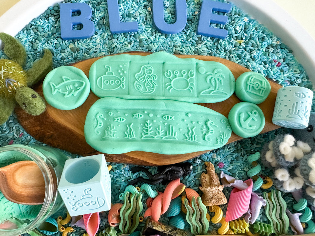 Ocean-Themed 2-in-1 Cube with Roller – A Twist on Classic Dough Play - by inniko