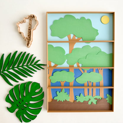 Layers of the Rainforest Bio Sensory Play Tray set of 4