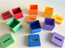 Load image into Gallery viewer, Eco-Friendly Learning Box with Slotted Lid 3D-printed
