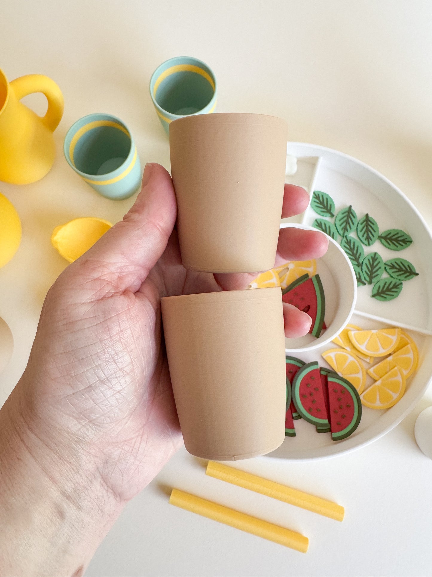 Homemade Lemonade Sensory Play Kit, 3D-printed