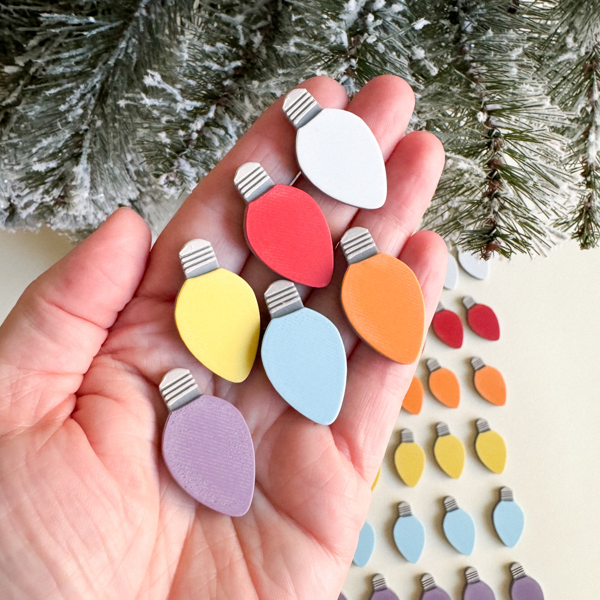Light Bulb Festive Math Counters or Decoration (3D-printed)