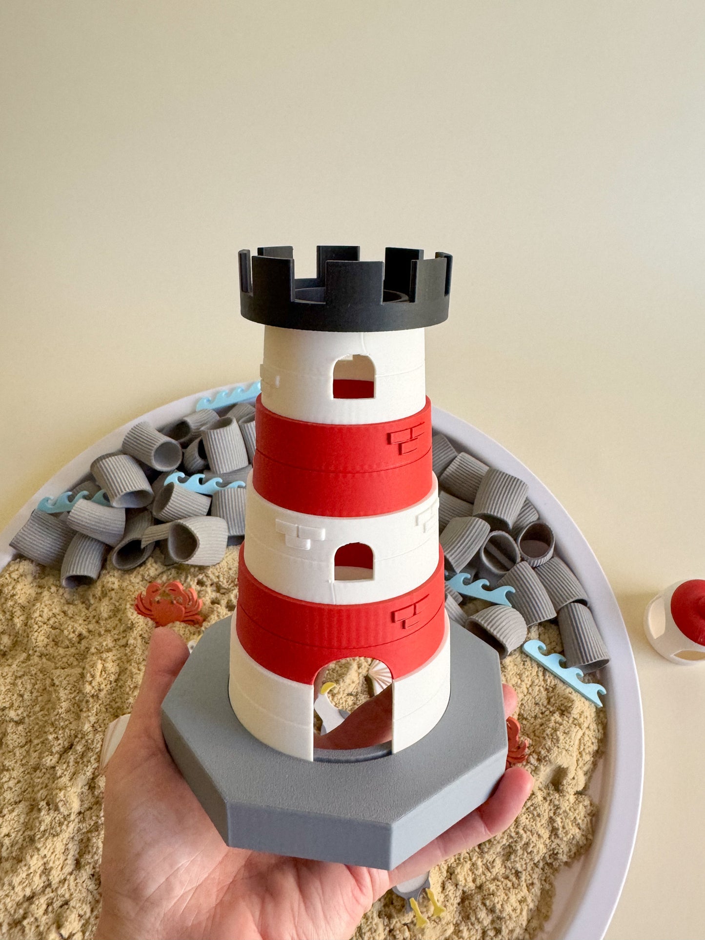 Coastal Lighthouse – 3D-printed Sensory Play Piece