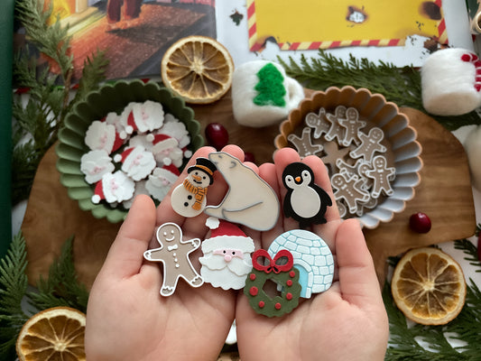 Winter-themed Math Counters set of 10