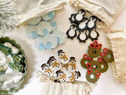Winter-themed Math Counters set of 10