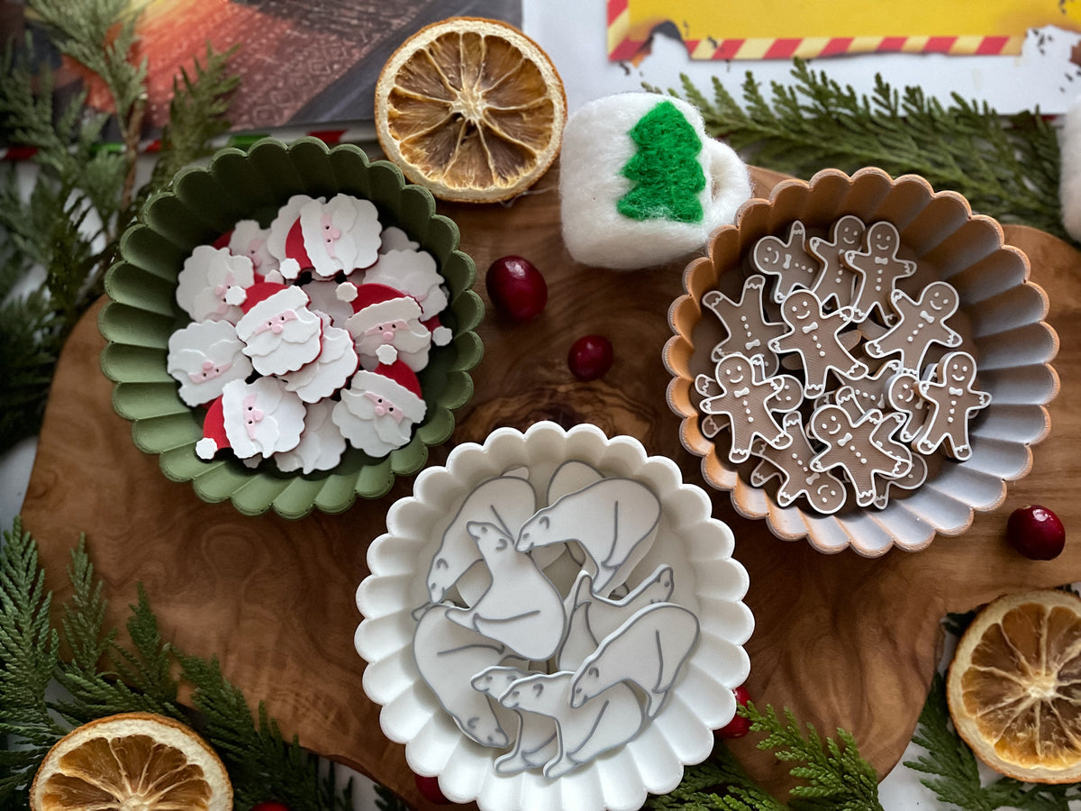 Winter-themed Math Counters set of 10
