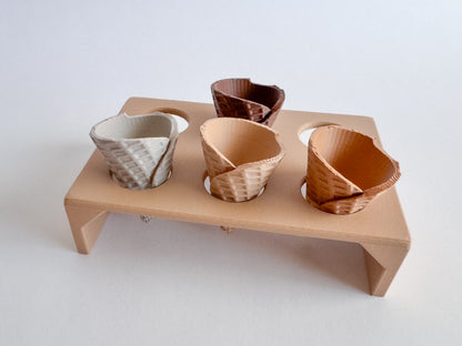 New - Mini Ice Cream Waffle cone set by WooBeWee