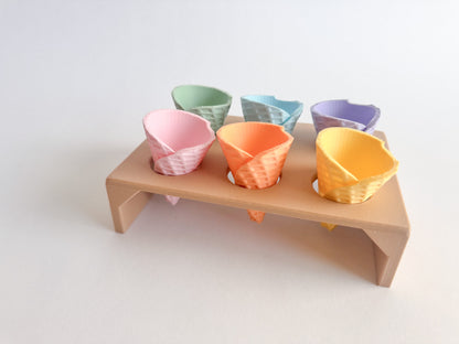 New - Mini Ice Cream Waffle cone set by WooBeWee
