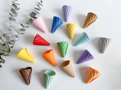 New - Mini Ice Cream Waffle cone set by WooBeWee