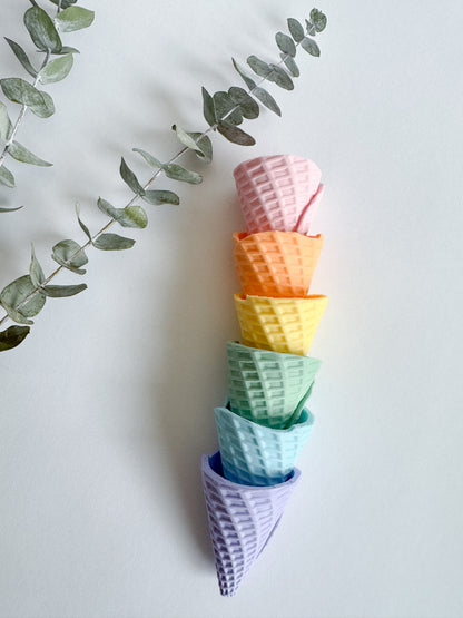 New - Mini Ice Cream Waffle cone set by WooBeWee
