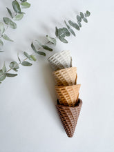 Load image into Gallery viewer, New - Mini Ice Cream Waffle cone set by WooBeWee
