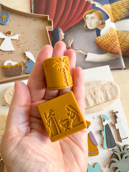Nativity-themed 2-in-1 Cube with Roller – A Twist on Classic Dough Play - by inniko
