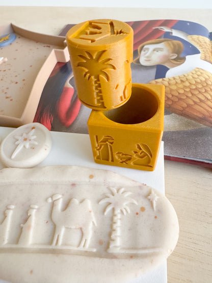 Nativity-themed 2-in-1 Cube with Roller – A Twist on Classic Dough Play - by inniko