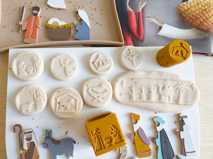Nativity-themed 2-in-1 Cube with Roller – A Twist on Classic Dough Play - by inniko