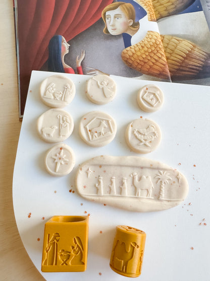 Nativity-themed 2-in-1 Cube with Roller – A Twist on Classic Dough Play - by inniko