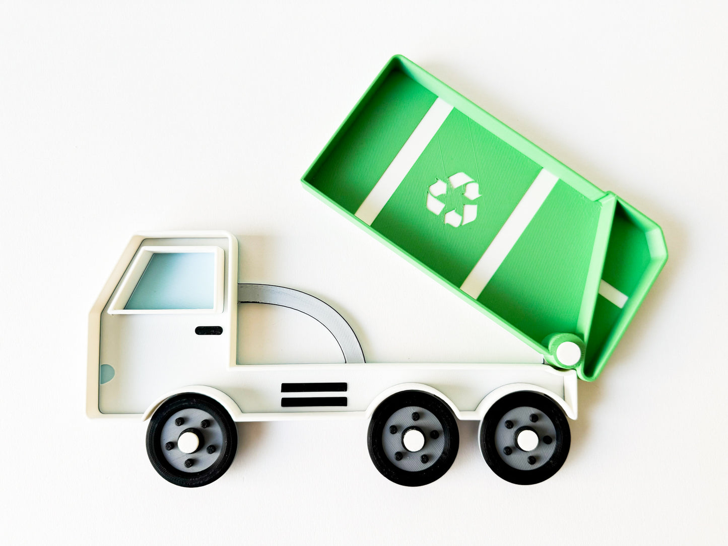 NEW - Trash Truck Bio Play Tray  with moving wheels and garbage bin
