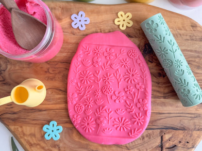 Spring and Easter-themed Playdough Roller and Stamps - A Twist on Classic Dough Play - by inniko