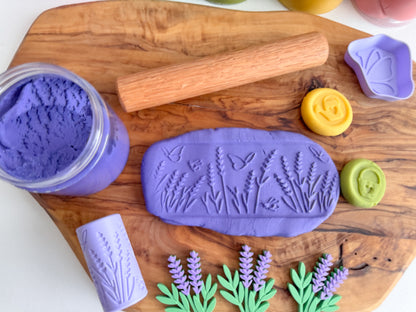 Spring and Easter-themed Playdough Roller and Stamps - A Twist on Classic Dough Play - by inniko