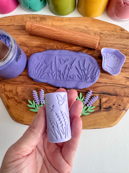 Spring and Easter-themed Playdough Roller and Stamps - A Twist on Classic Dough Play - by inniko