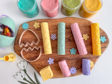 Load image into Gallery viewer, Spring and Easter-themed Playdough Roller and Stamps - A Twist on Classic Dough Play - by inniko
