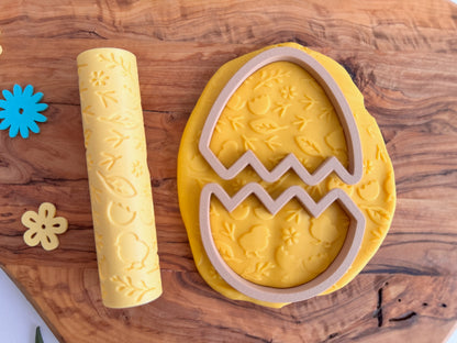 Spring and Easter-themed Playdough Roller and Stamps - A Twist on Classic Dough Play - by inniko