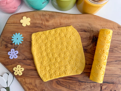 Spring and Easter-themed Playdough Roller and Stamps - A Twist on Classic Dough Play - by inniko