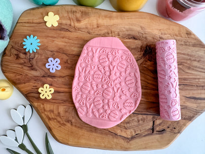 Spring and Easter-themed Playdough Roller and Stamps - A Twist on Classic Dough Play - by inniko
